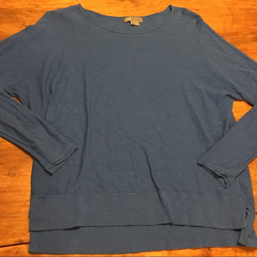 Vince 100% Cotton Long Sleeve Blue Large Comfy